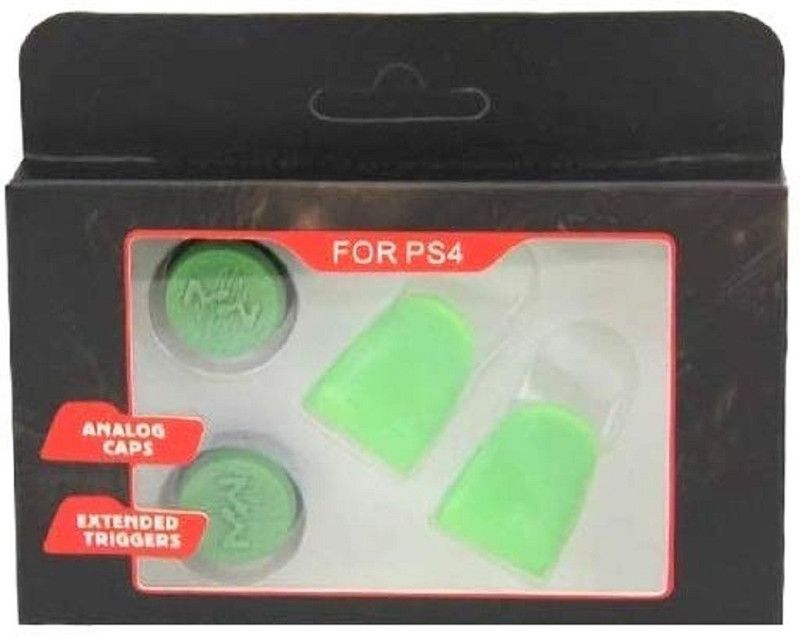 TMG CONTROLLER ANALOG FPS Extenders PS4 Thumbstick L2 R2 Extended Button Analog Enhanced Thumb Stick Cap for PS4 Controller Gaming Accessory Kit  (Green, For PS4)