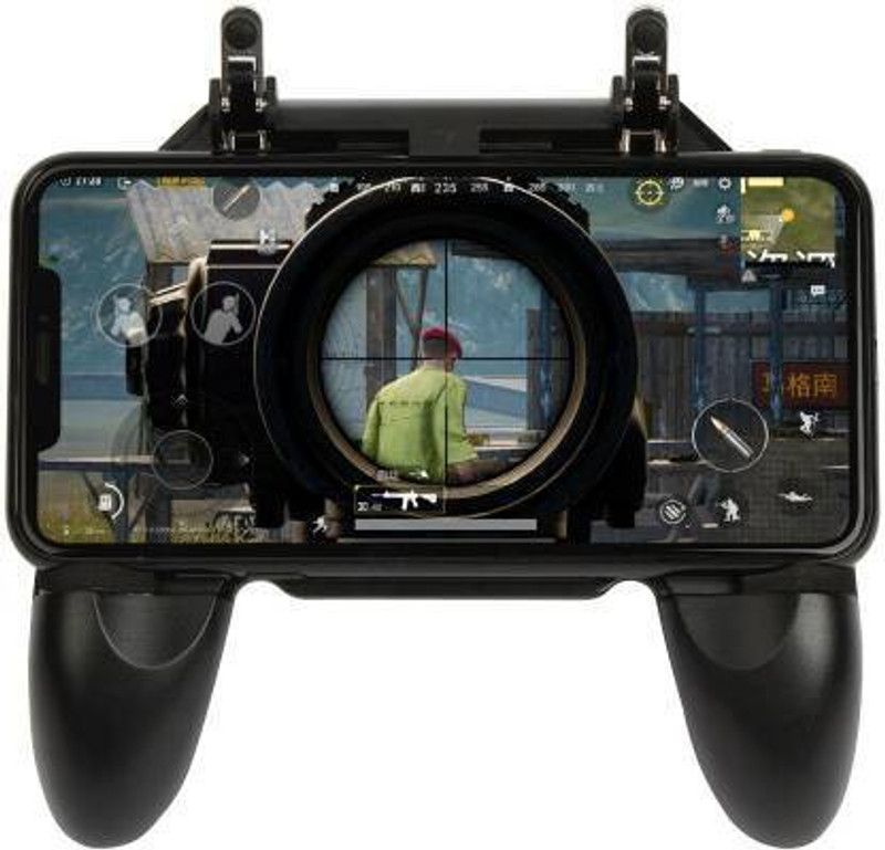 AFRODIVE W10 gamepad High Quality W10 Mobile Game Controller PUBG Mobile Controller pubg Key Gaming Grip Gaming Joysticks Gamepad Trigger Control Gamepad (Black, For Android, iOS) Gaming Accessory Kit  (Black, For Android, iOS)