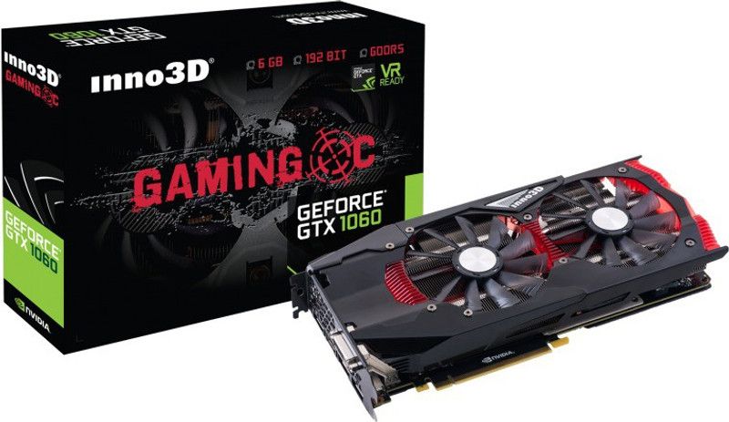 Inno3D NVIDIA GeForce GTX 1060 Gaming OC 6 GB GDDR5 Graphics Card  (Black)