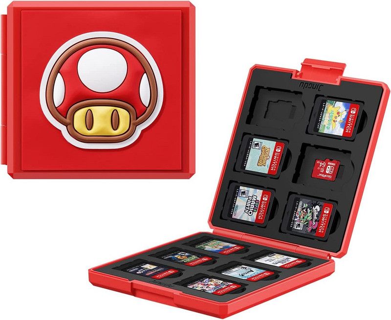 TMG Switch Game Storage Case for Nintendo Switch ( Mushroom-Red ) Gaming Accessory Kit  (Red, For Wii)