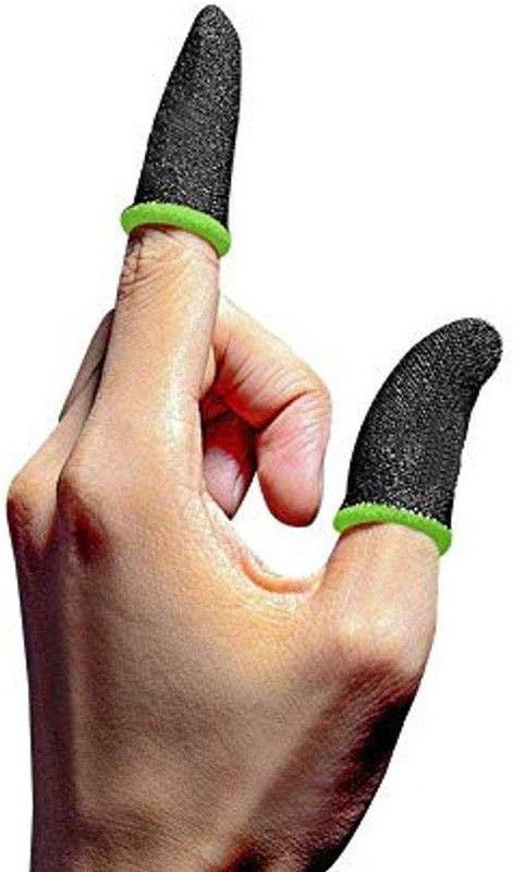LOTUS LADY Pubg Finger Sleeves For Fast Game Playing (1Pair) Gaming Accessory Kit  (Black , Green, For Android, iOS)
