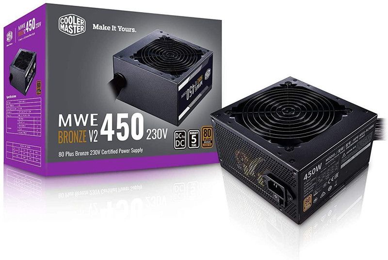 COOLER MASTER MWE 450 Bronze 450 Watts PSU  (Black)