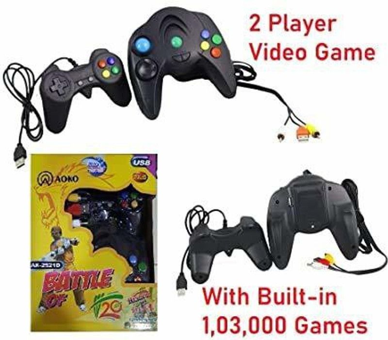 NK Sunshine 103000 in 1 Video Game TV Consol for Kids 2 Players Game System Come with 103000 Built in Games, No Expensive, MULTIPLAYER Handheld Gaming Console  (black)