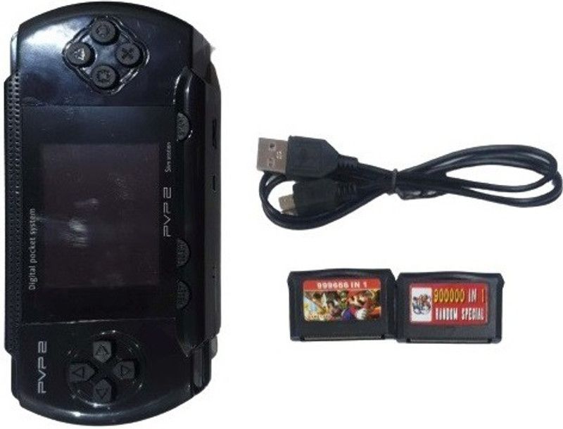 Clubics PVP2 Video Game - Gaming Console 16 bit for Kids (Black) with Super Mario, Contra 1 GB with Super Mario  (Black)