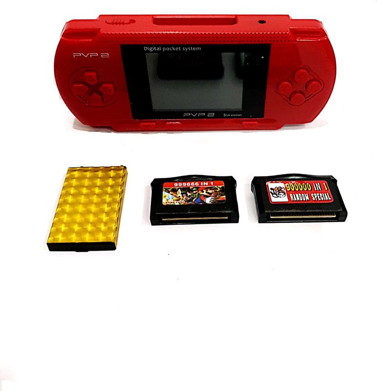 Clubics PVP2 Latest Video Game - Gaming Console 1 GB with Contra, Super Mario  (Red)