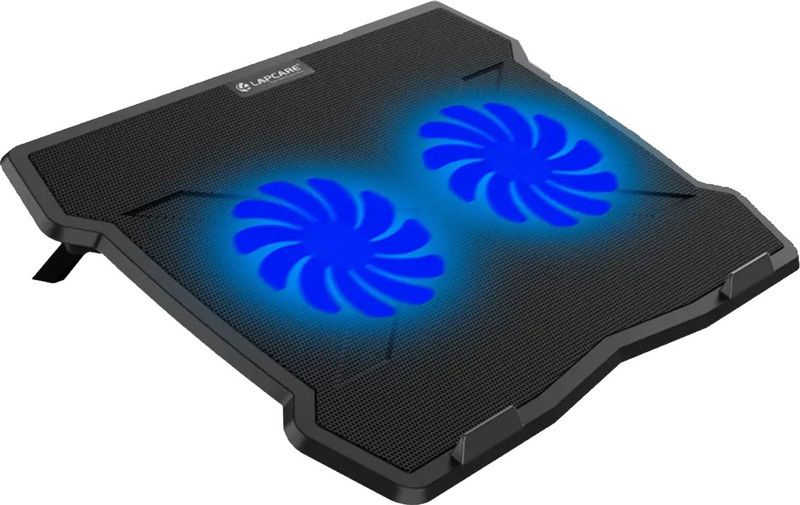 LAPCARE LKSTDU7967 2 Fan Cooling Pad  (Black)