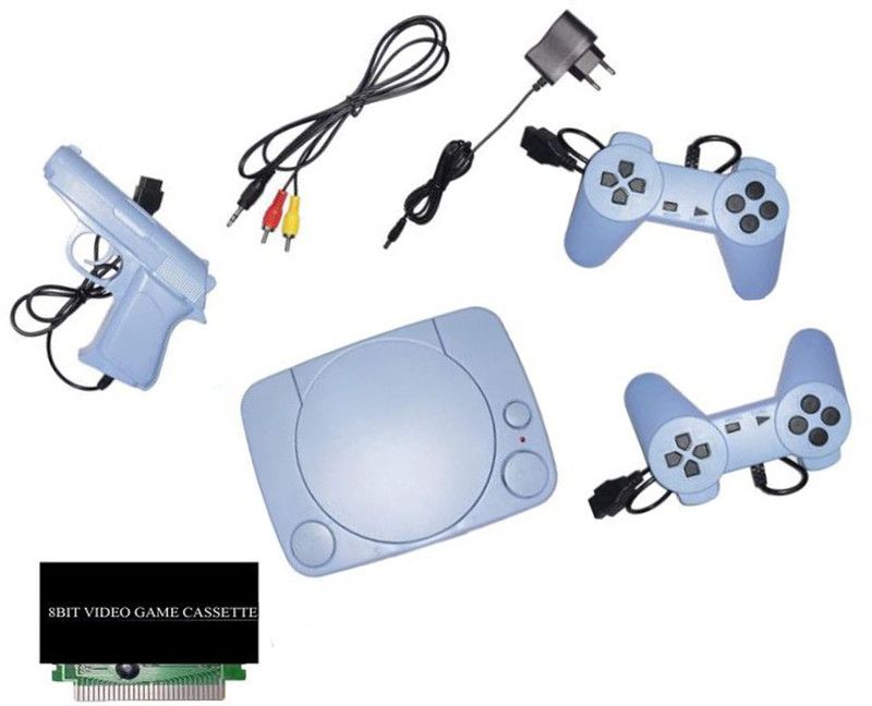 PTCMart TV Classic 8bit video game console & inbuilt games with 1 cassettes etc.. NA GB with in-built games with 1 cassettes  (Multicolor)