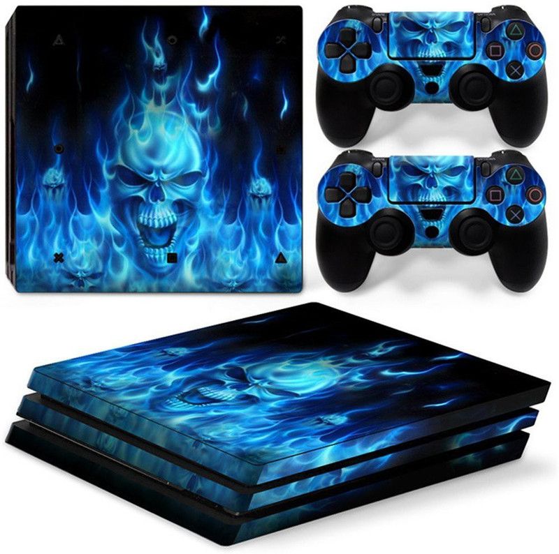 GRAPHIX DESIGN PS4 Pro Console and Controllers Decal Cover+ 4 Led bar Decal Sticker C Gaming Accessory Kit  (Multicolor, For PS4)