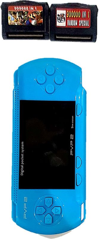 Clubics PVP2 Video Game for Kids 1 GB with Super Mario, Contra (Lite Blue) 1 GB with Super Mario 1 GB with Super Mario  (Sky Blue)