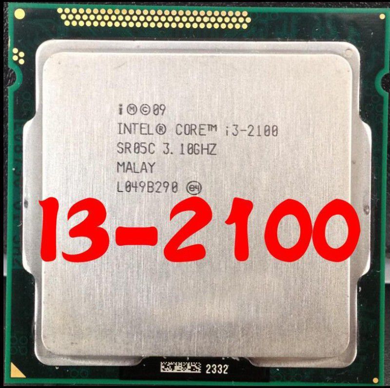 processsor Ultra 3.1 GHz LGA 1155 core i3 2100 3.1Ghz |2nd Gene | H61 Motherboard Supportration Processor  (Silver)