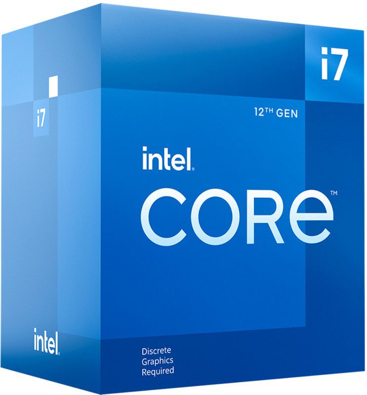 Intel i7-12700F 4.9 GHz Upto 4.9 GHz LGA1700 Socket 12 Cores 20 Threads Desktop Processor  (Blue)