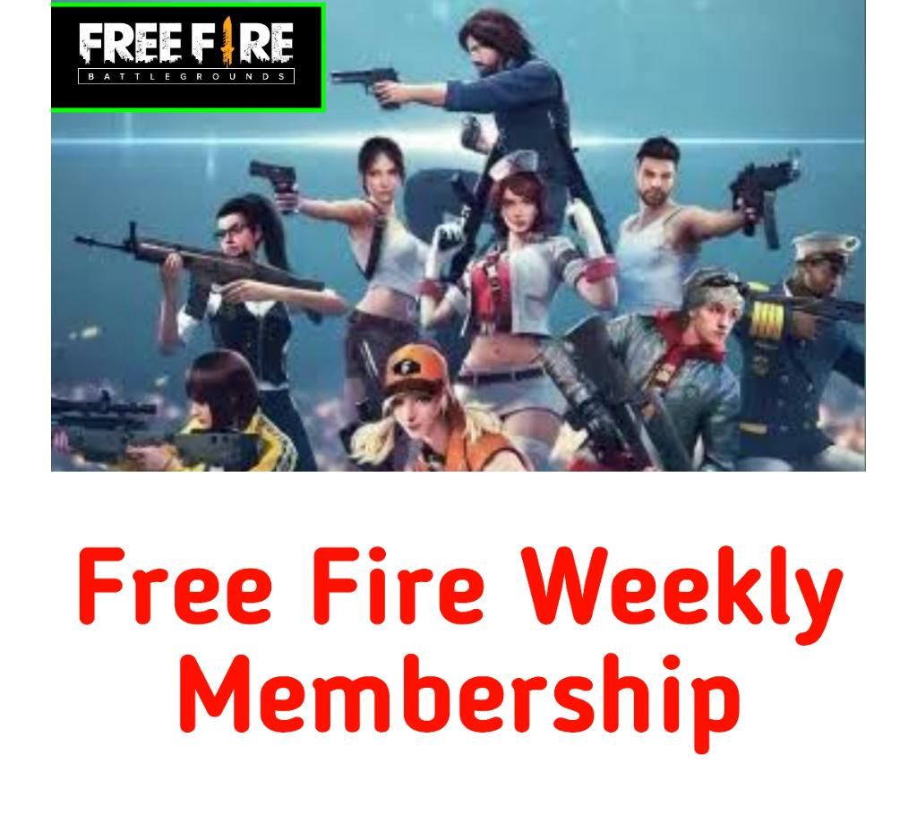 Free Fire Weekly Membership 60 diamond everyday For 7 Days