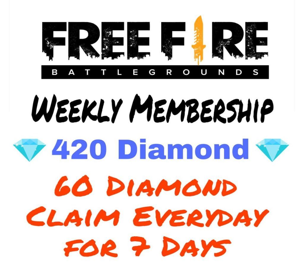 Garena Free Fire weekly membership ( email delivery )