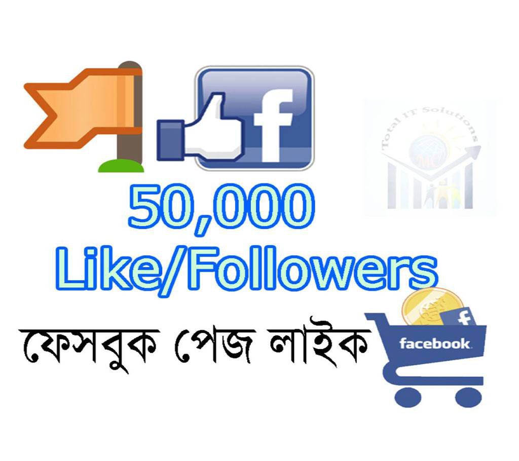 50000 (50k) Facebook Page Like/followers Direct Promote Page