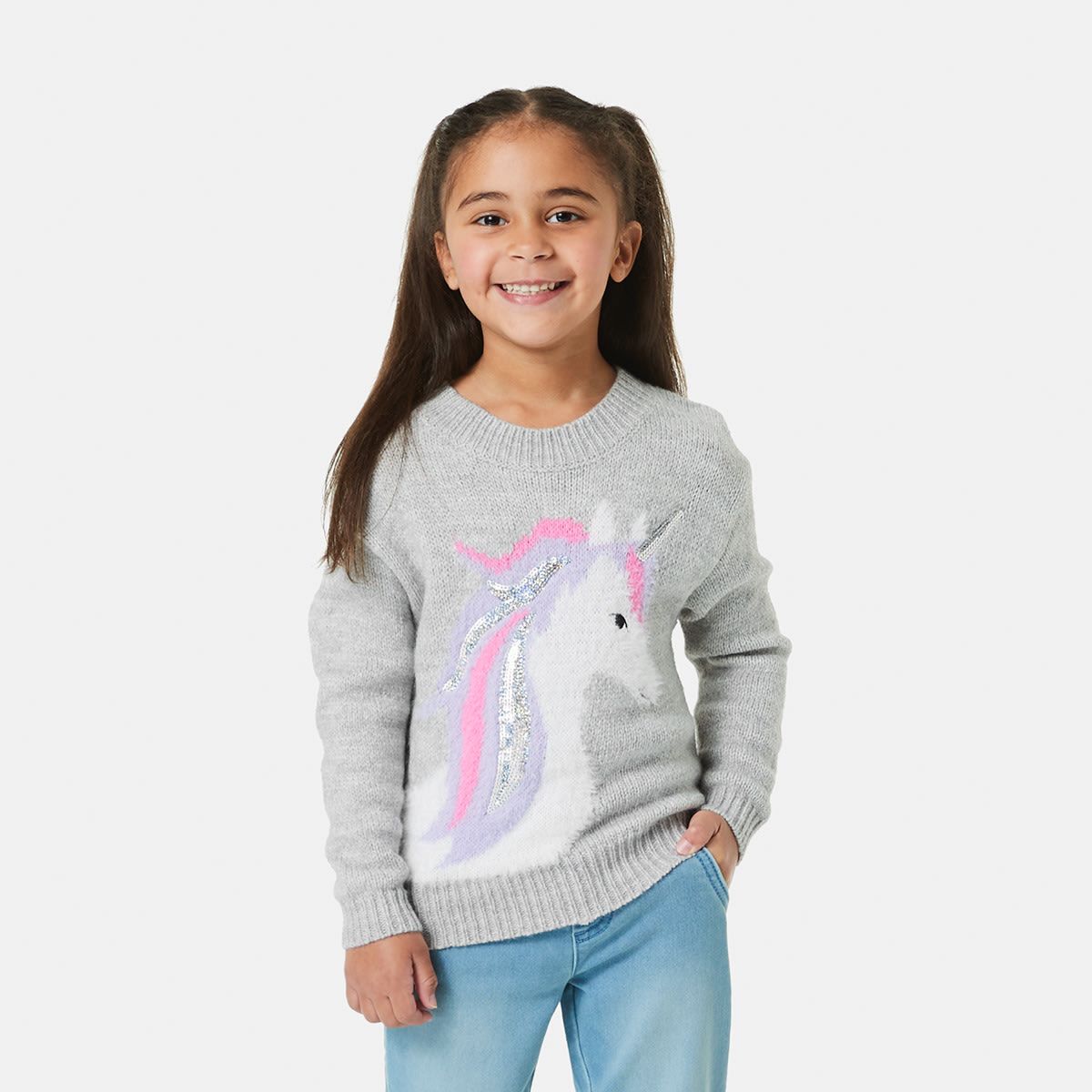 Sequin Intarsia Knit Top