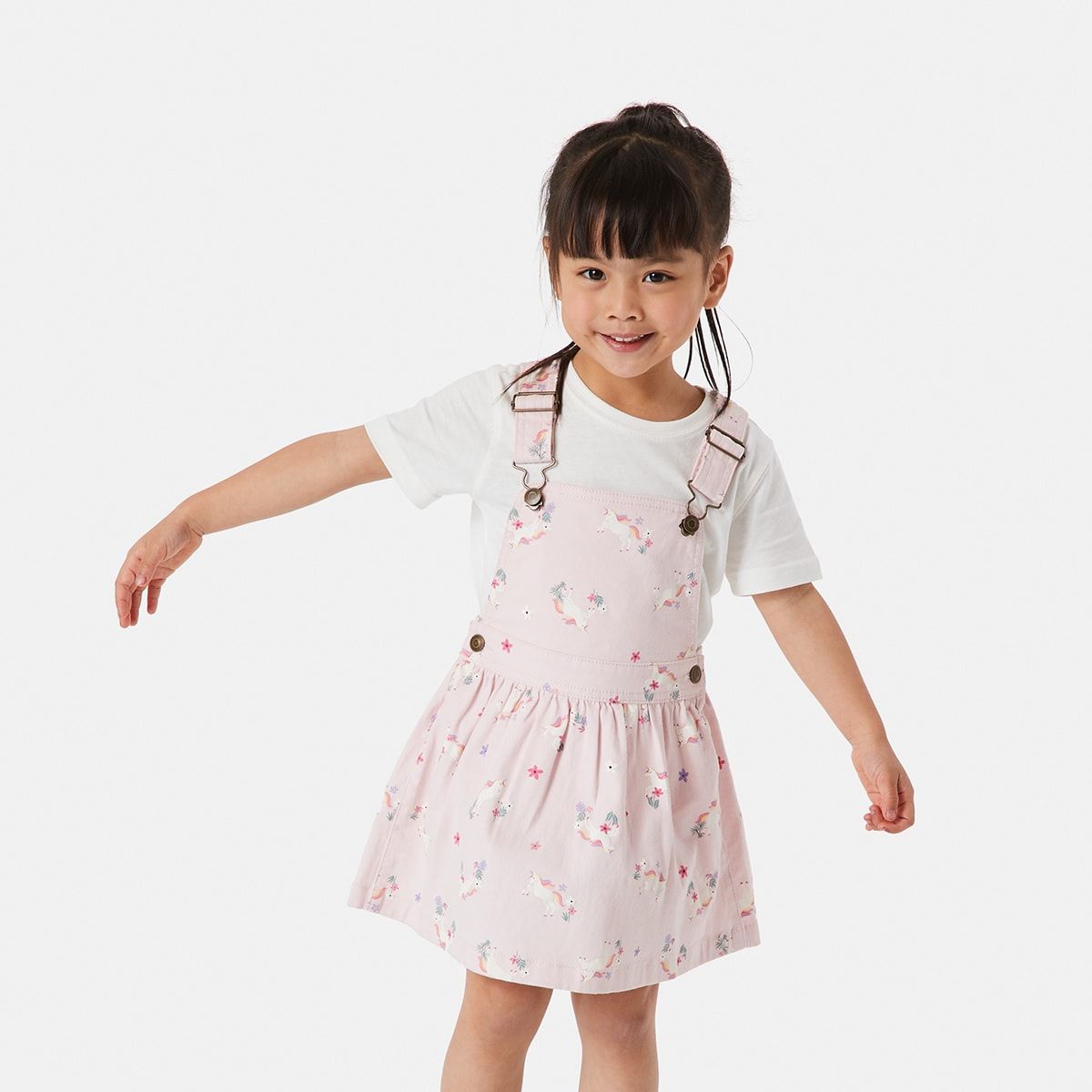 Printed Pinafore Dress