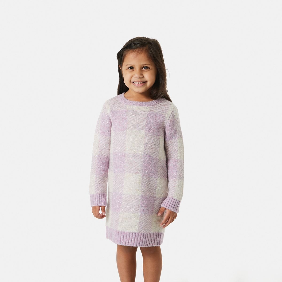 Check Knit Dress