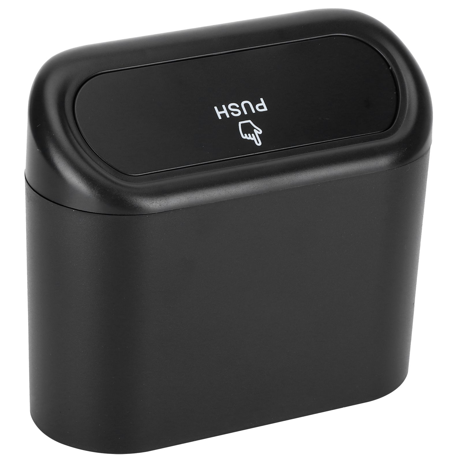 Car Trash Can Hanging Garbage Waste Bin W/Lid Vehicle Interior Acc Black ZI