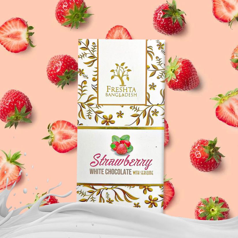 Fresh Premium -Hand -Made Strawberry and Sesame'S White Chocolate
