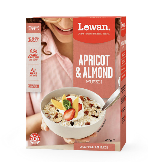 Lowan Apricot & Almond Muesli 650gm