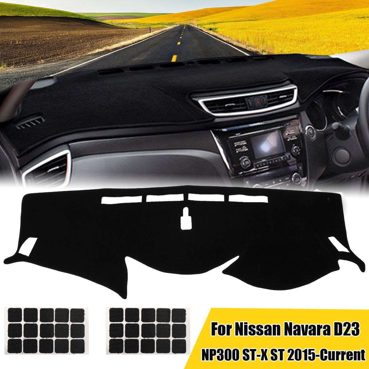 Serviceable Right Drive 147x45cm Car Dashboard Cover Dash Mat For Nissan Navara D23 NP300 ST-X ST