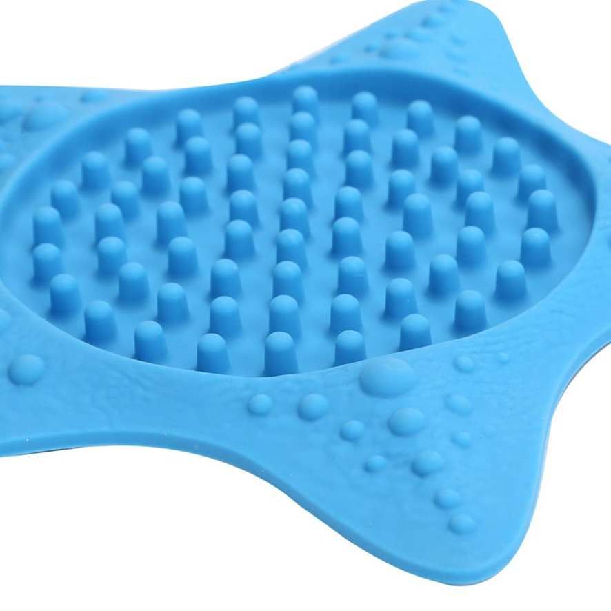 Pet Bowl Silicone Feeder Dog Food Slow Eating Anti Choke Feeding Dish Suction Cup Mat