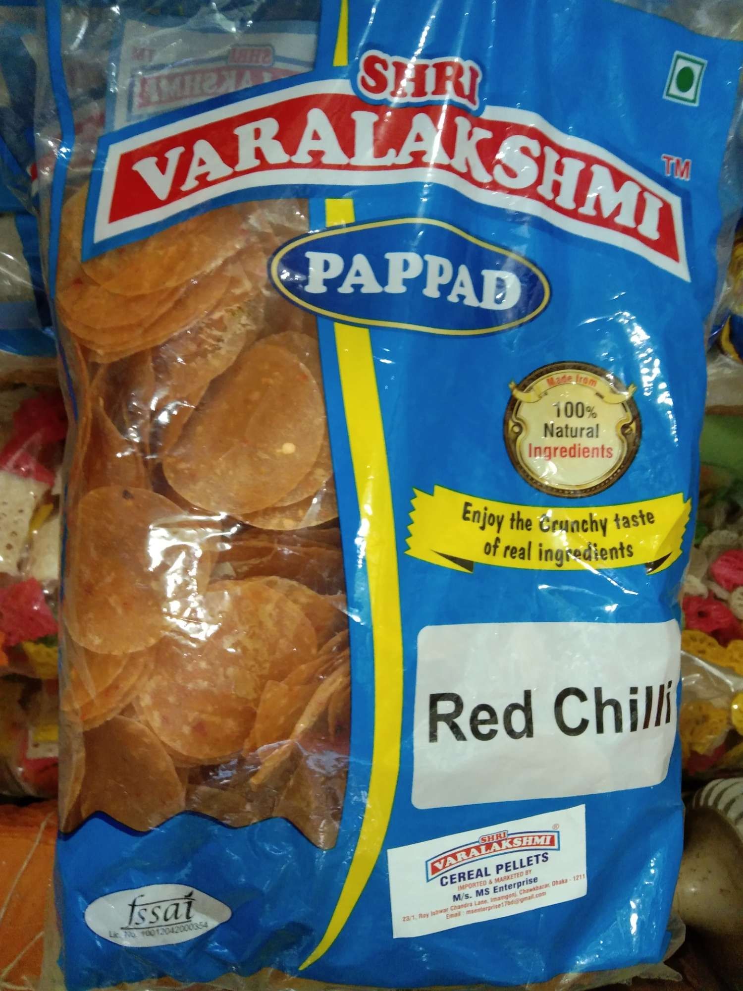 Ready to fry chili chips