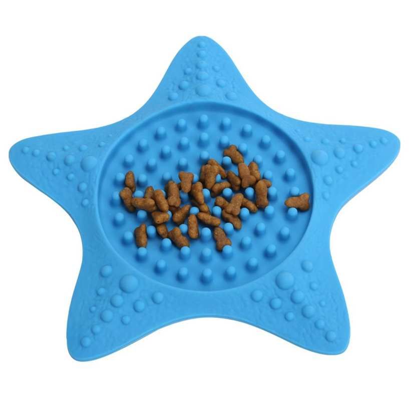 Pet Feeding Dish Silicone Feeder Dog Food Bowl Slow Eating Anti Choke Suction Cup Mat