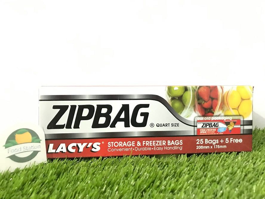 Lacy's Zip Bag Quart Size 200mm x 175mm 25+5s