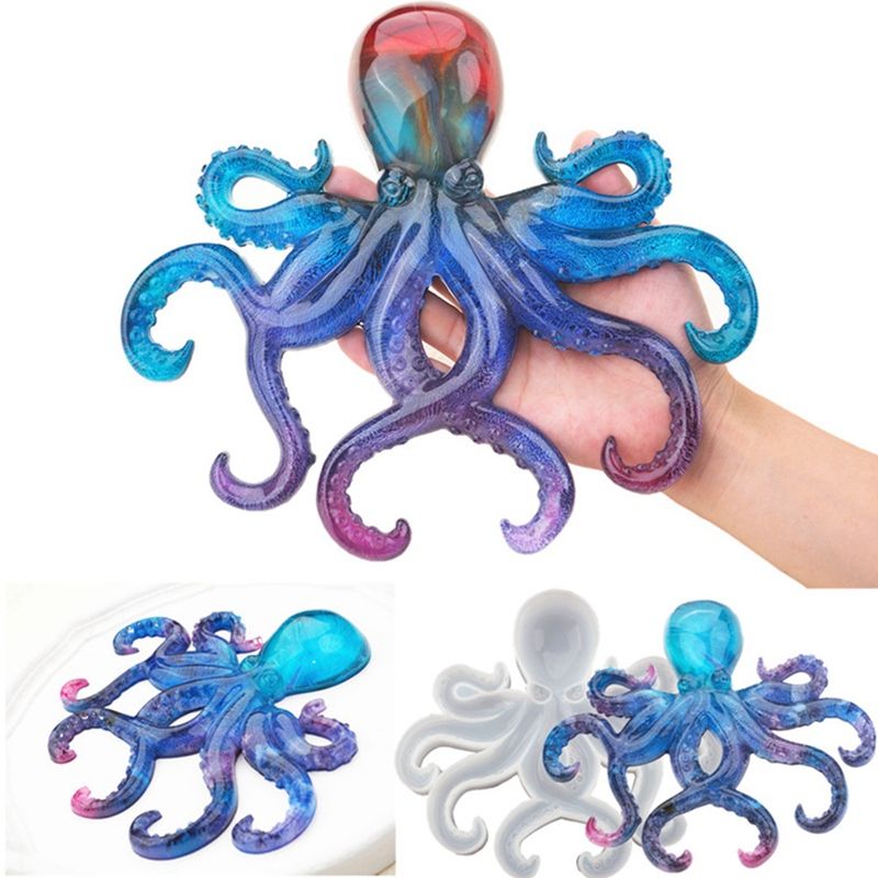 Diy Epoxy Resin Crystal Epoxy Octopus Ocean Octopus Mirror Silicone Mold Decoration