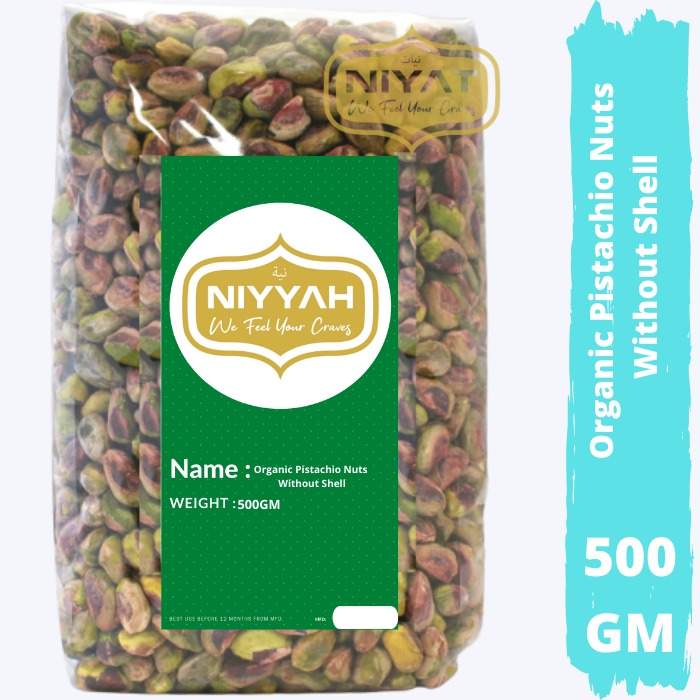 Organic Pistachio Nuts Without Shell 500gm - Iran