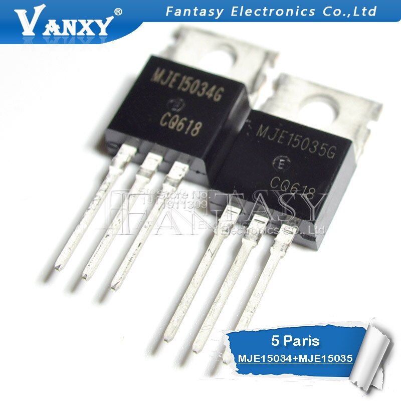 10pcs MJE15034G TO-220 MJE15035G TO220 (5PCS MJE15034 + 5PCS MJE15035 )