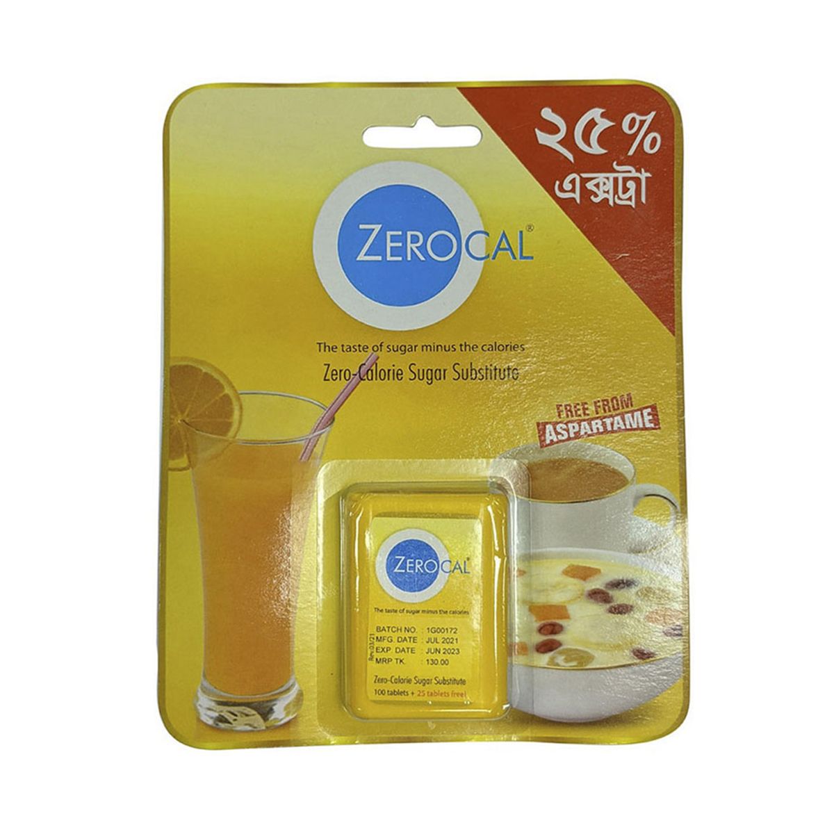 Zerocal Sugar Substitute 100 Tablets
