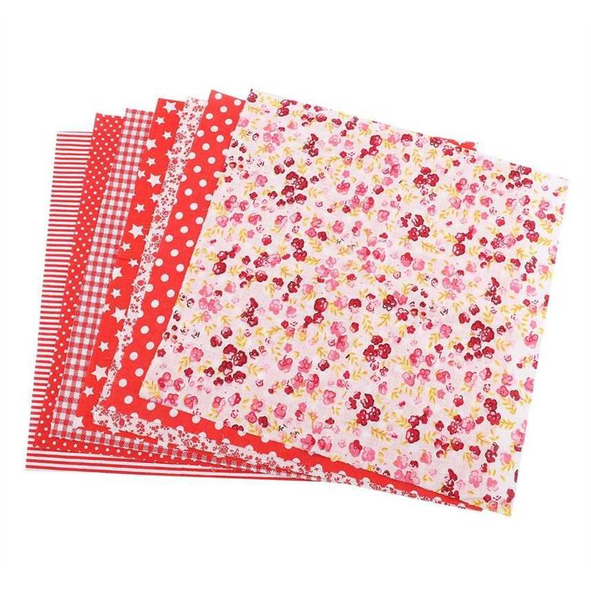 Bedding Cotton Fabric 7pcs 25*25cm DIY Assorted Squares Pre-Cut Suite Quarters Bundle