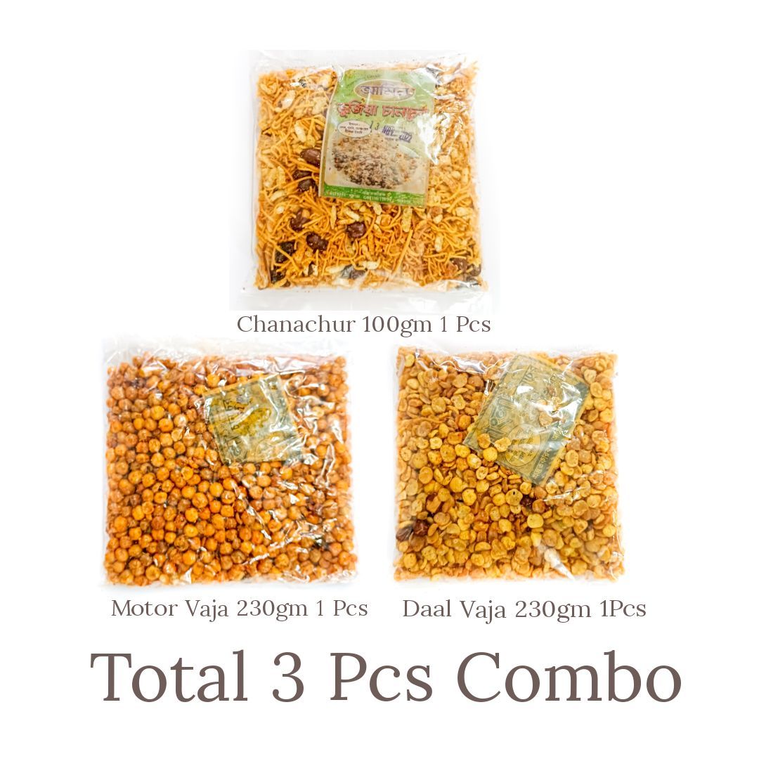 Chanachur,Dal Vaja,Motor Vaja 3Pcs Combo