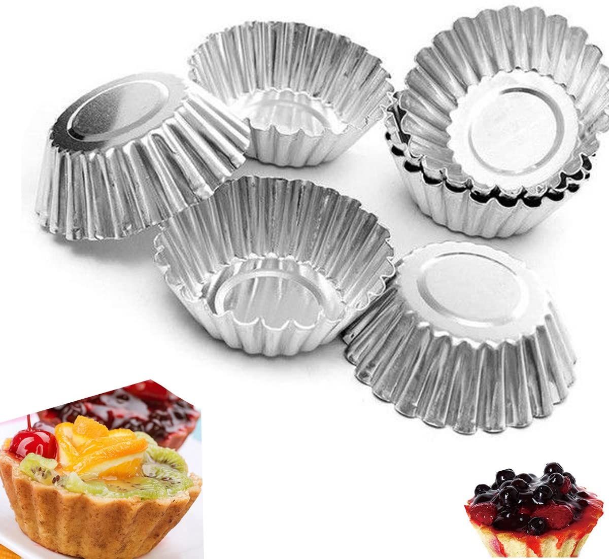 1pcs Nonstick Aluminum Cup cake  Pans Flower Shape /silver and golden/