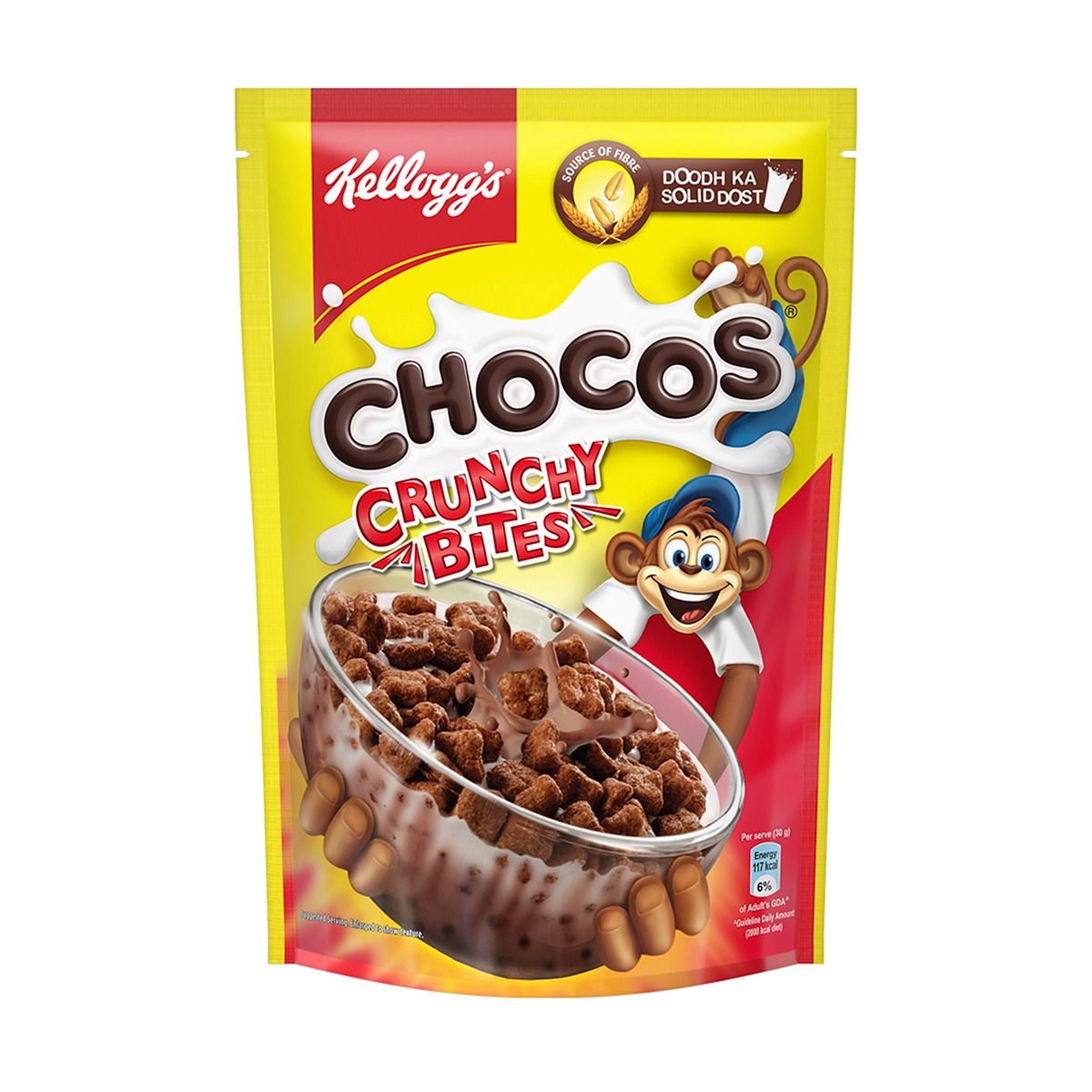 Kellogg's Chocos Crunchy Bites Chocolate Breakfast Cereal 375gm