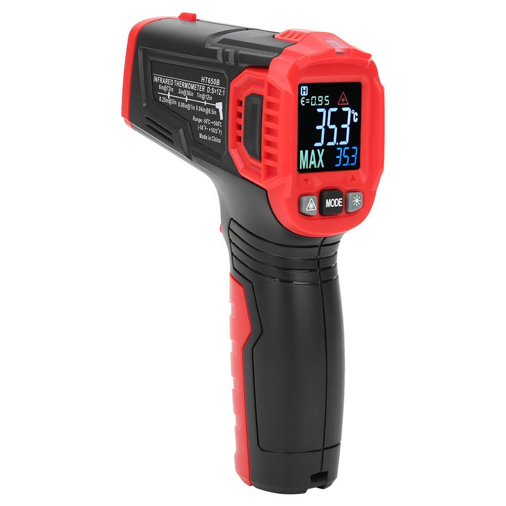 Himeng La HT650B Industrial Digital Infrared Thermometer Non‑Contact IR Temperature Tester ‑30℃~+550℃/‑22℉~+1022℉