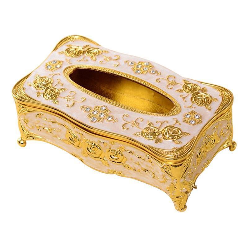 Universal Luxury European Style Acrylic Tissue Box Tissue Box - Golden (Premium quality)