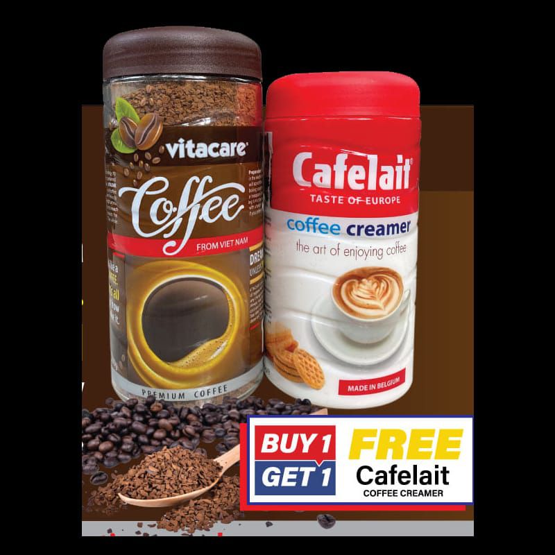 Vitacare Coffee (200G) with Free Cafelait Coffee Creamer