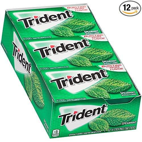 Trident Spare Mint Flavor Gum Full Box 12 Pack - 168 gm