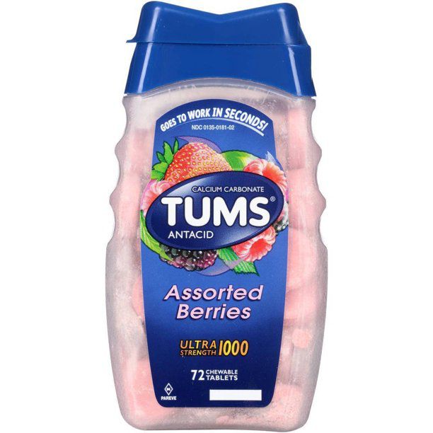Tums Antacid Assorted Berries 72 Tablets
