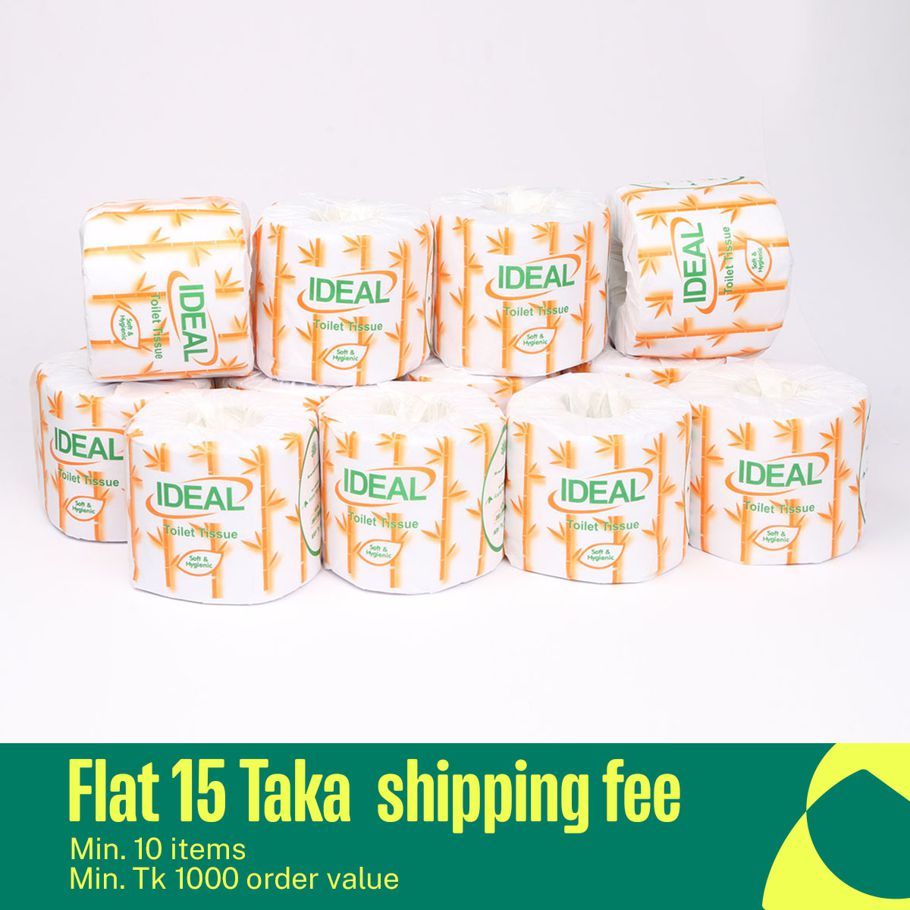 IDEAL Toilet Tissue Paper - White-12 Pack ( 1Dozen)