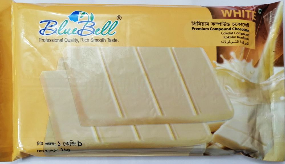Blue bell white compound chocolate bar,  1kg