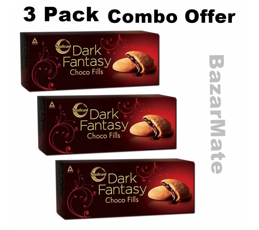 Sunfeast Dark Fantasy Choco Fills Biscuit 75gmX3 Combo Offer India