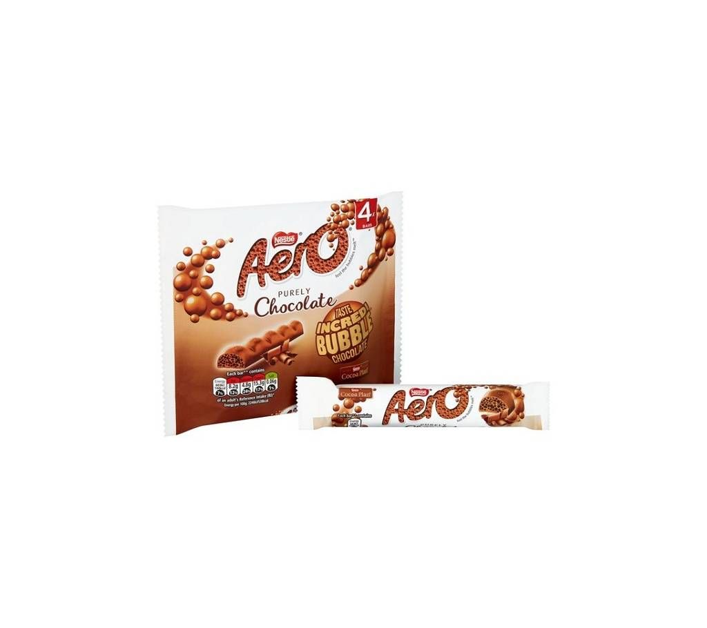 Aero Milk Chocolate Bubbly Bar 4 Pack UK