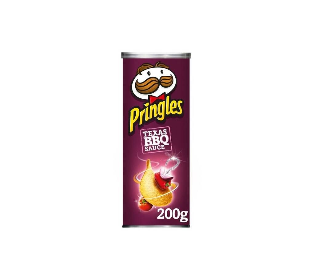 Pringles Texas BBQ Sauce Flavour Crisps-200gm-UK 