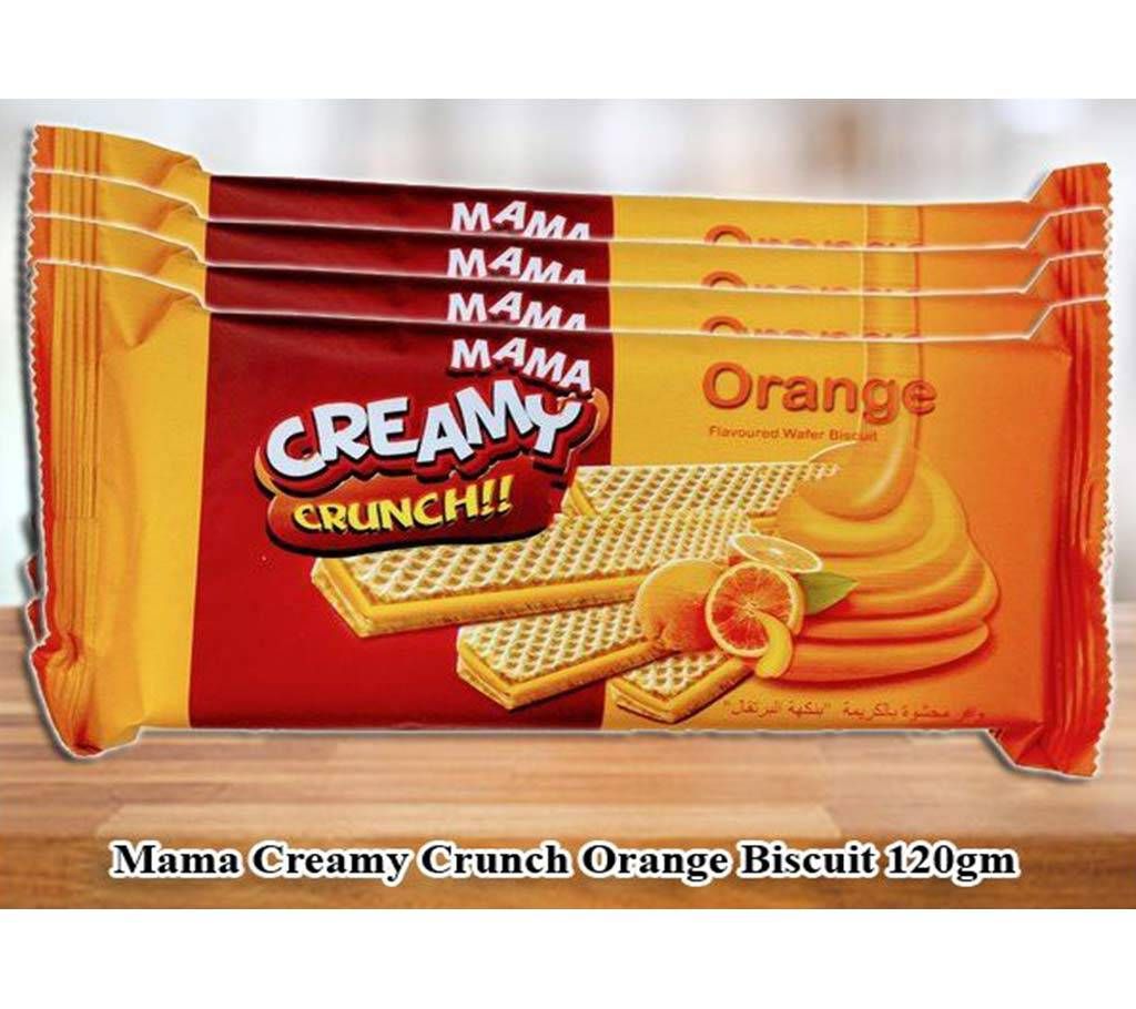 Mama Creamy Crunch Orange Biscuit 120g 4Pack