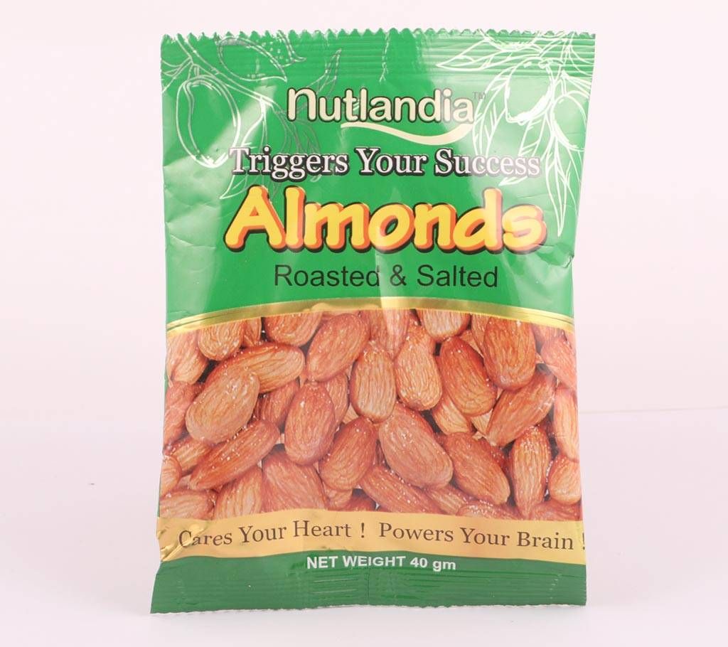 Nutlandia Almonds- Roasted & Salted 80grm * 3pack combo