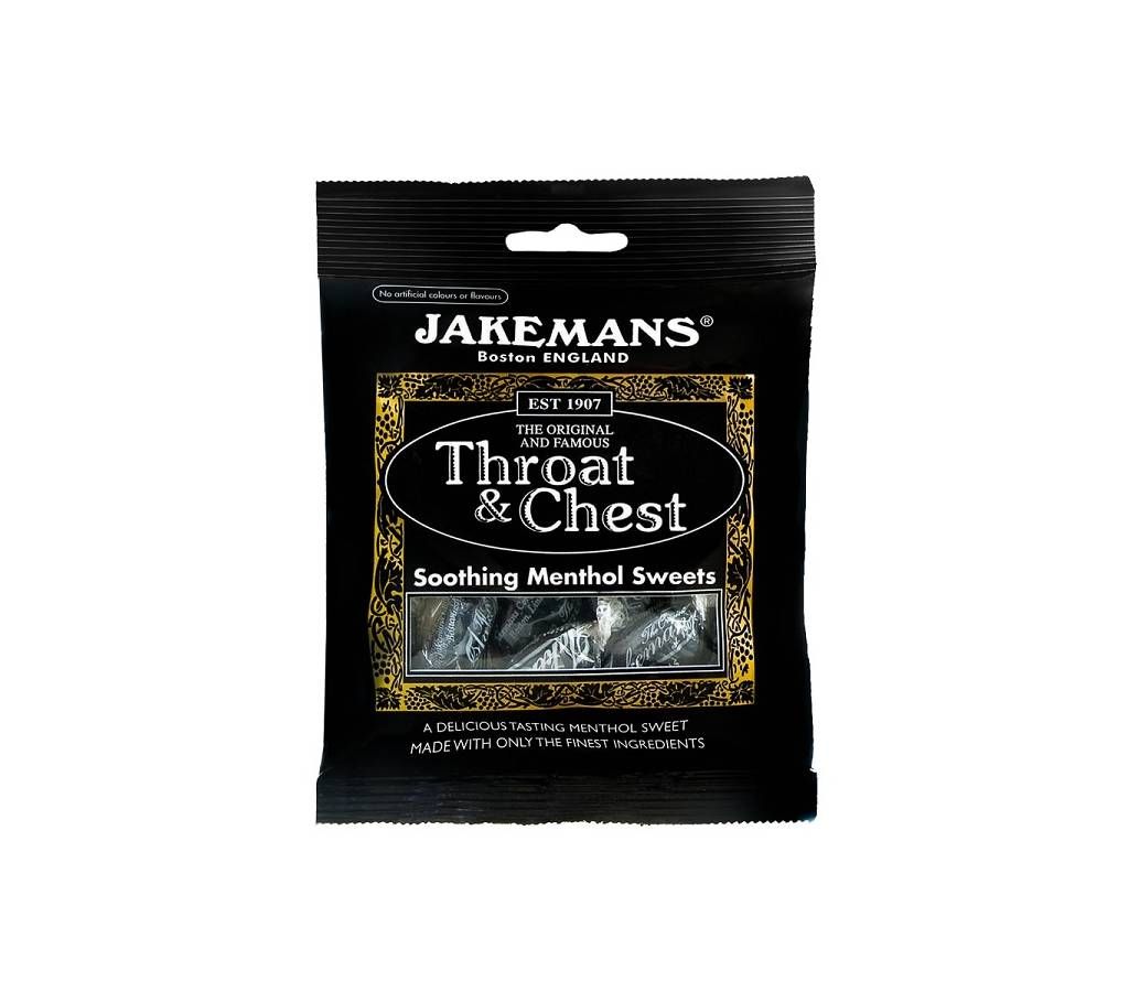 Jakemans Throat & Chest Soothing Menthol Sweets (UK)